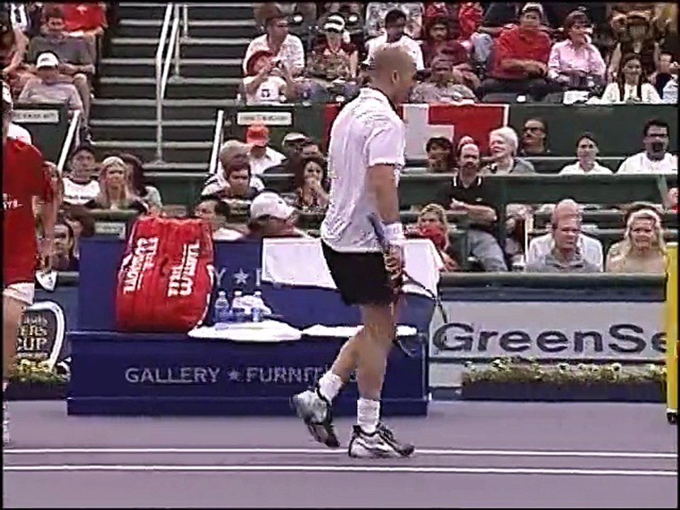 R.Federer - A.Agassi Final Houston 2003