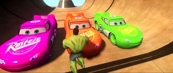 Custom Disney Pixar Cars Lightning McQueen in Green, Orange and Pink For The Incredible Hulk! , HD online free 2016
