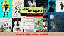 PDF Download  Lean Six Sigma Demystified PDF Online