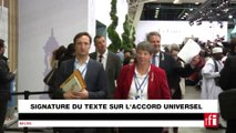 #COP21: les premières réactions à la signature du texte de l'accord universel