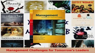 Read  Management Challenges for Tomorrows Leaders Ebook Online