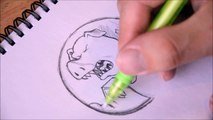 Beanie Draws Jurassic Pork Using Mechaical Pencil Full Length Drawing Process