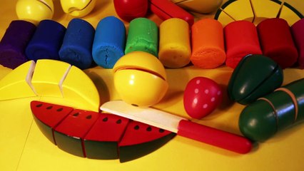 Play Doh Surprise Eggs with Toys and Learn Fruits and Vegetables!