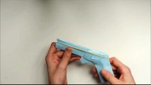 How To Make A Paper Gun That Shoots Rubber Bands (With Trigger). (Easy) (HD)