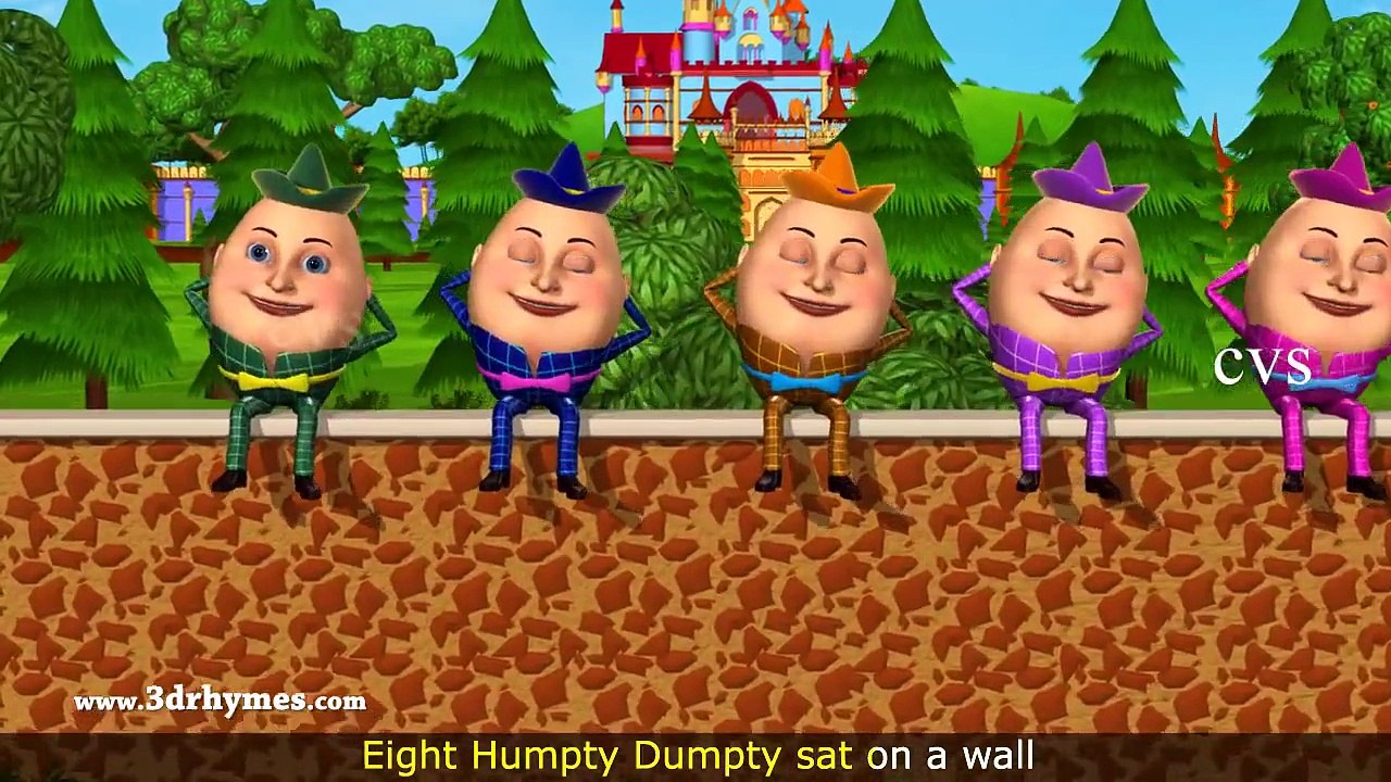 Humpty Dumpty Nursery Rhyme 3D Animation English Rhymes for children ...