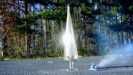 2" Cannon Blows Up Christmas Decorations ... Wait for the Snowglobe!