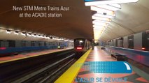 New Montreal metro Azur at the Acadie station