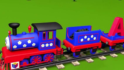 ABC song for baby kindergarten children. Learn alphabet with Choo-Choo the Train