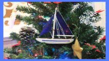 Best buy Handcrafted Nautical Decor  Handcrafted Nautical Decor Blue Sailboat with Blue Sails Christmas Tree Ornament 9  Model