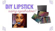 DIY Lipstick Using Eyeshadow