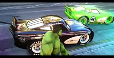 HULK CARS SMASH PARTY! Custom Green Lightning McQueen CARS!!   Finger Family Songs Nursery Rhymes