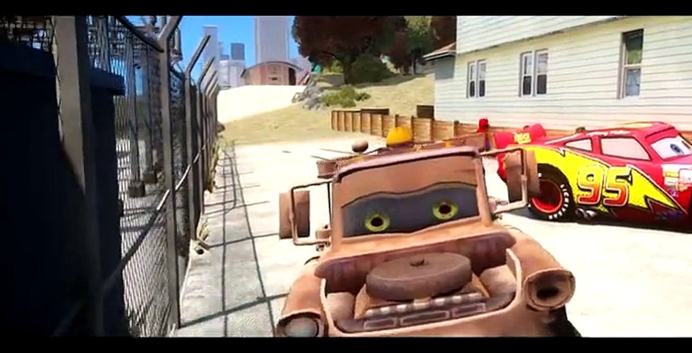 Batman & Spider-Man meets Disney Pixar Cars Lightning McQueen and Tow Mater !