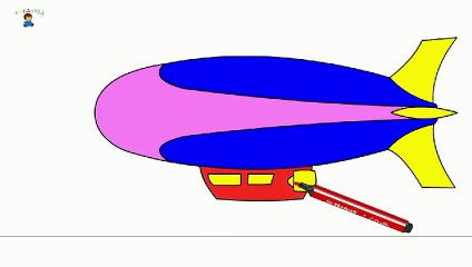 Eğitici çizgi film - Boyama kitabı - Zeplin