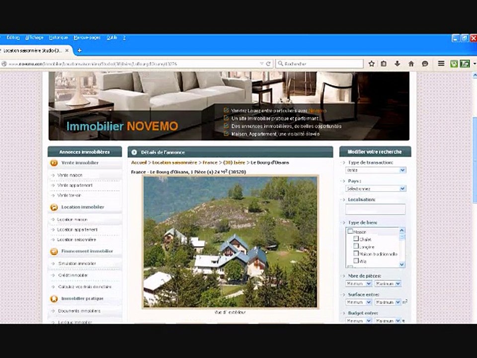 Présentation : Catalogue d’annonces de location vacances en Isère (38) : Appartement / Chalet à louer  - Montagne Hiver