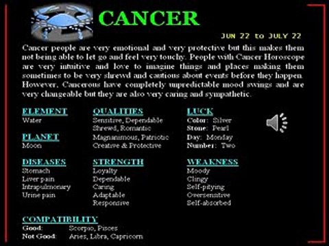 Cancer Zodiac Sign Personality Traits Video Dailymotion