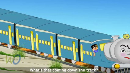 Go Away Scary Monster | Freight Train Song For Kids | Best Cartoon Animated Nursery Rhyme