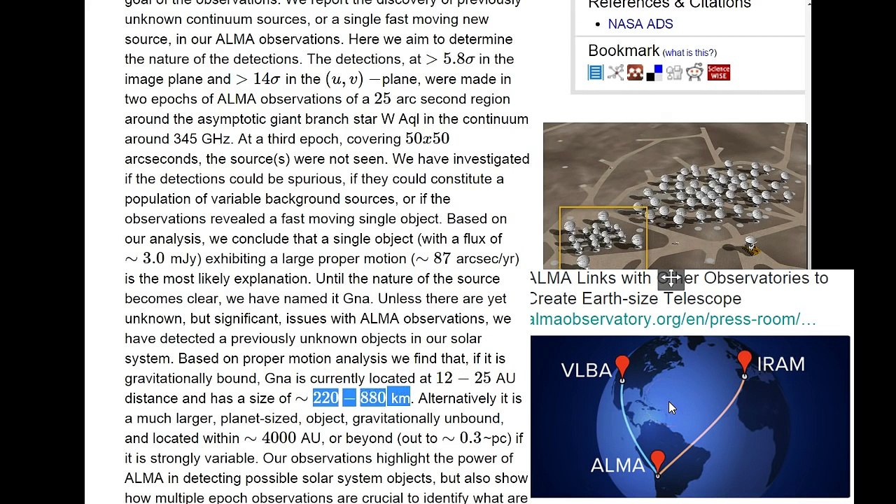 Large Object  Has Entered Our Solar System