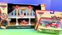 Disney Pixar Cars Wood Collection Tokyo Rainbow Bridge With Wooden lightning McQueen Franc