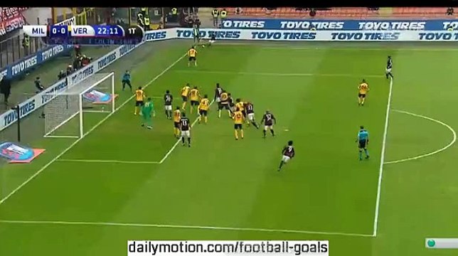 Milan 0–0 Verona 13 December (Italian Serie A) luis Adriano woooow moment