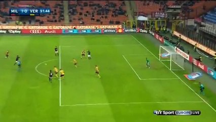 Carlos Bacca Goal AC Milan 1-0 Hellas Verona 13/12/2015