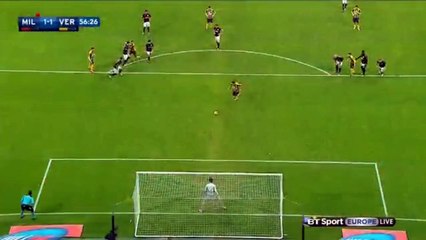Luca Toni Goal  |  AC milan vs Hellas Verona 1-1 | 13/12/2015