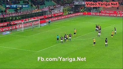 AC Milan 1 - 1   Verona Luca Toni  13/12/2015