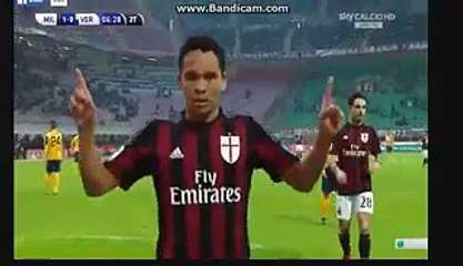 Carlos Bacca SUPER GOAL MILAN 1-0 VERONA 13-12-2015