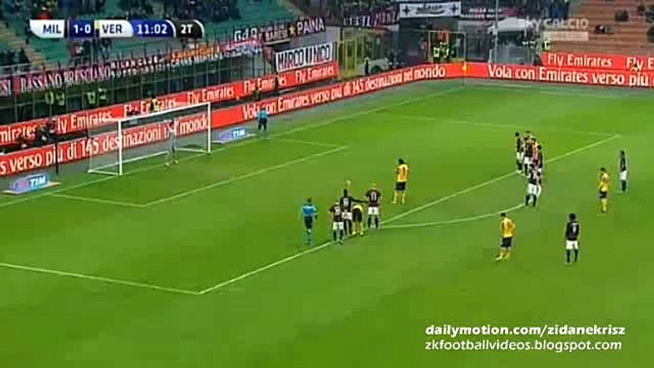 Penalty 1-1 Luca Toni Goal - AC Milan v. Hellas Verona 13.12.2015 HD Serie A