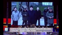 North Korean pop band cancels Beijing concert, leaves for home