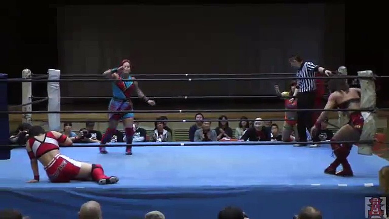 {DAIJO} Hiroe Nagahama & Yuu Yamagata Vs.  Mari Anne & Ryo Mizunami (11/3/15)