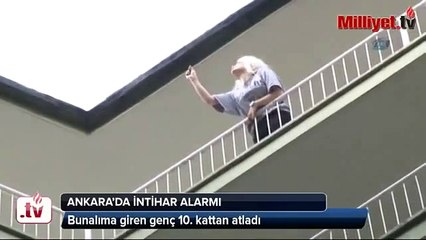 Ankara'da Bir Genç İntihar Etmek İçin 10. Kattan Aşağıya Böyle Atladı