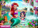Baby Disney Princess Cartoon - Ariel Baby Bath - The little Mermaid Baby video Games