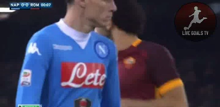 Miralem Pjanic Gets Injured - Napoli vs Roma - Serie A - 13.12.2015