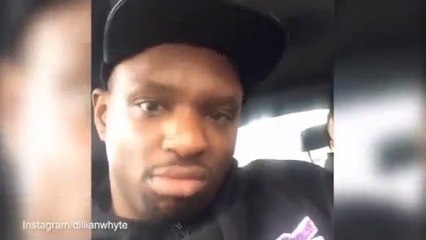 Dillian Whyte posts menacing video on his way to AJ weigh-in