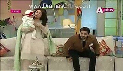 Ayeza and Danish Taimoor Daughter first time on media