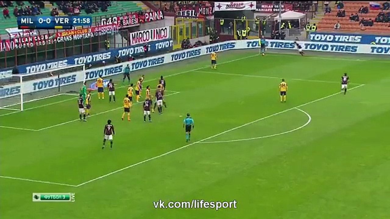 AC Milan 1-1 Hellas Verona - Highlights 13.12.2015 HD