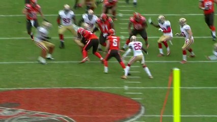 49ers block Browns field goal try