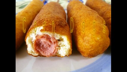 quick CORN DOGS - Easy Food Recipes For Dinner to make at home - cooking for begginers