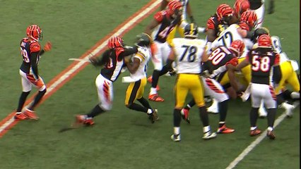 Steelers Antonio Brown in the midst of a scuffle with Bengals