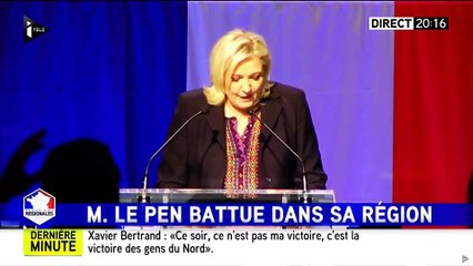 Marine Le Pen arrive en deuxième position dans la région Nord-Pas-de-Calais-Picardie