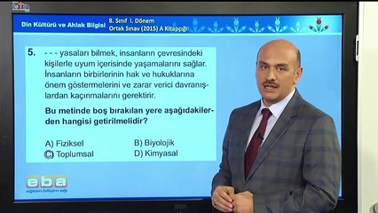 Din Kültürü ve Ahlak Bilgisi I.dönem