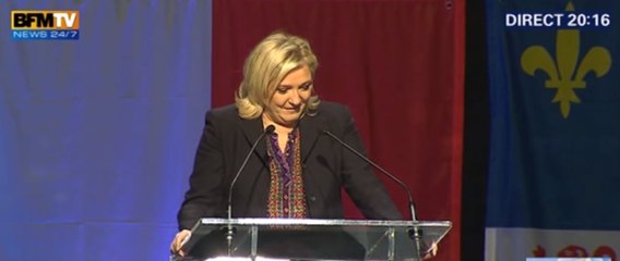 Marine Le Pen se félicite de «l'éradication d'un Parti socialiste local particulièrement malfaisant»