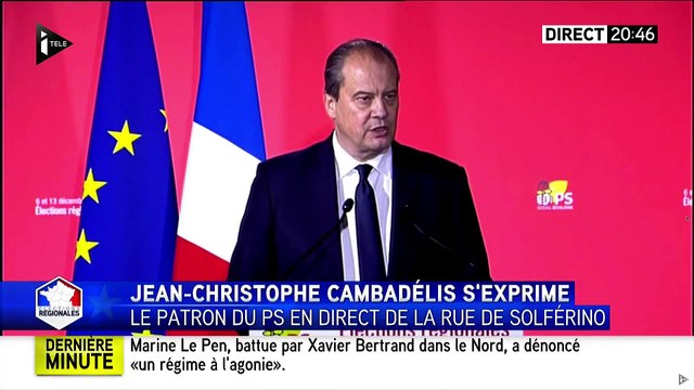 Régionales 2015 - Jean-Christophe Cambadélis : Un succès sans joie pour le Parti Socialiste