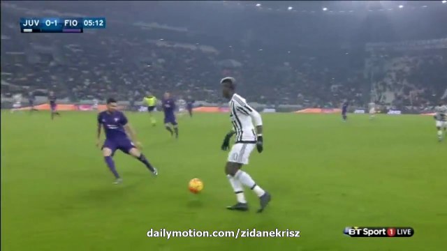 Paul Pogba Incredible Skills before Cuadrado Goal - Juventus v. Fiorentina 13.12.2015 HD