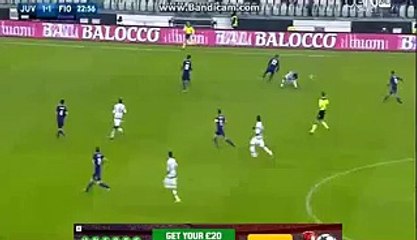 Josip Ilicic Super Free Kick Chance Juventus 1-1 Fiorentina 13-12-2015