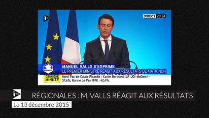 "Le danger de l'extrême droite n'est pas écarté", juge "Manuel Valls