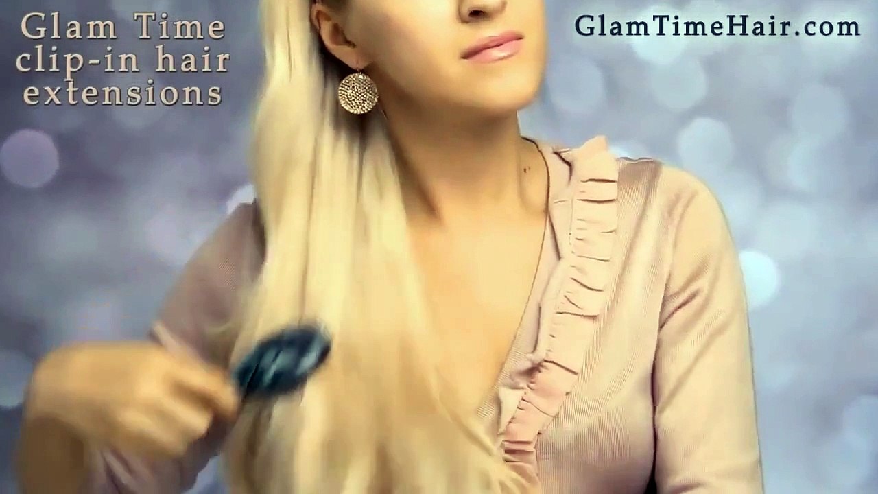 Cute and easy back to school hairstyles for long hair: stacked side swept bra new