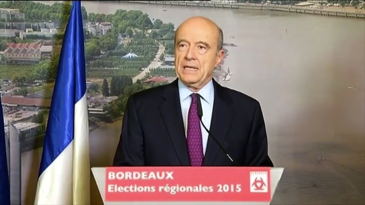 Régionales 2015 - Alain Juppé : "L'échec du Front National est un signe de bonne santé de notre démocratie"