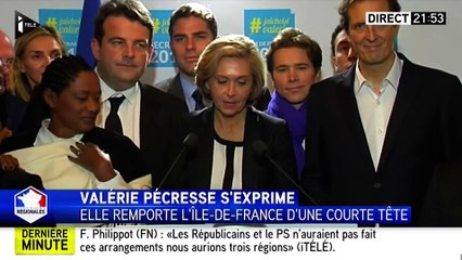 Valérie Pécresse (LR) remporte la région Ile-de-France face à Claude Bartolone (PS)