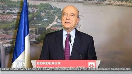 Régionales - Alain Juppé : "François Hollande et ses gouvernements ont échoué"